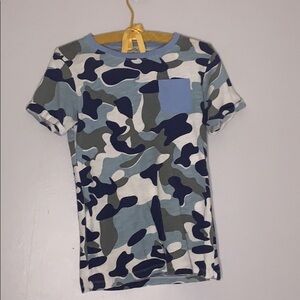 Sovereign Code Blue Camo Cuff Short Sleeve shirt boys XL